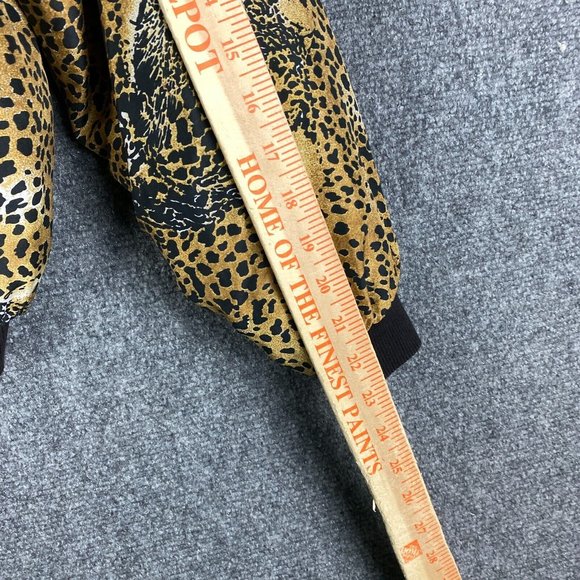 Marguerite Li Silk Bombers Jacket Women's Medium Cheetah Print Full Zip Adults - Picture 6 of 8